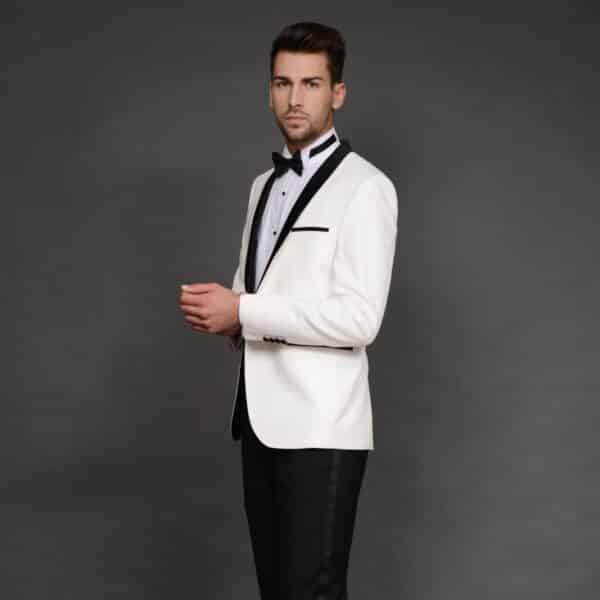 Ivory and Black Shawl Lapel - Image 2