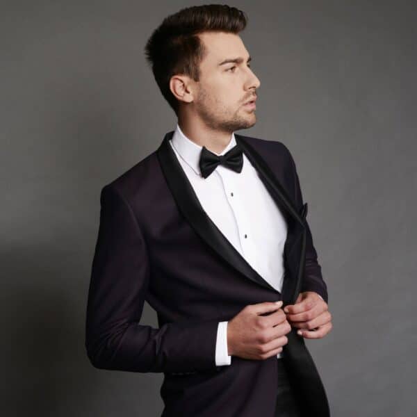 Purple and Black Shawl Lapel - Image 2