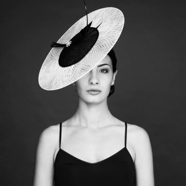 Fascinator (White and Black) - Image 2