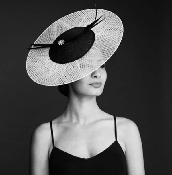 Fascinator (White and Black)