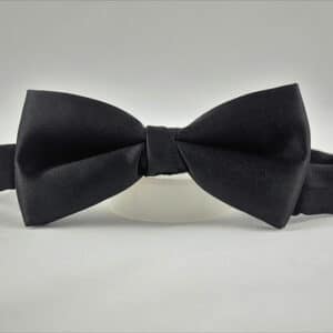 Black Satin Bow Tie