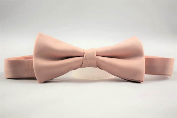 Blush Satin Bow Tie