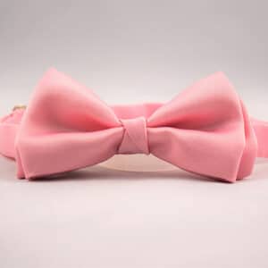 Bubblegum Pink Satin Bow Tie