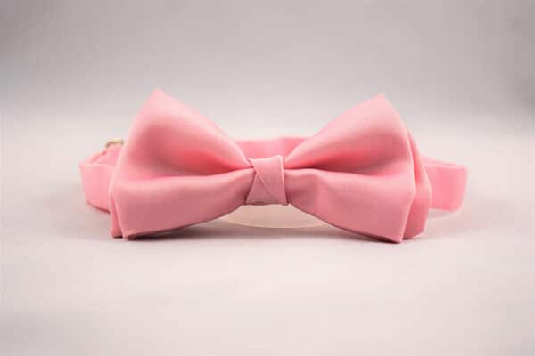 Bubblegum Pink Satin Bow Tie