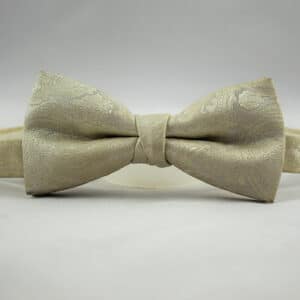 Champagne Paisley Bow Tie