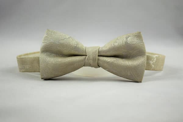 Champagne Paisley Bow Tie