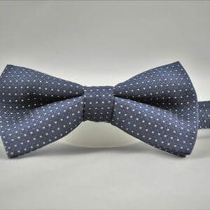 Navy Pindot Bow Tie