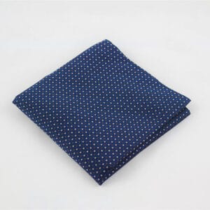Navy Pindot Pocket Square