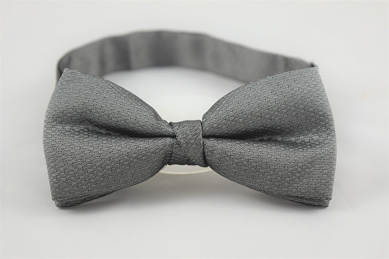 Pewter Self Design Bow Tie - The Groom Collection