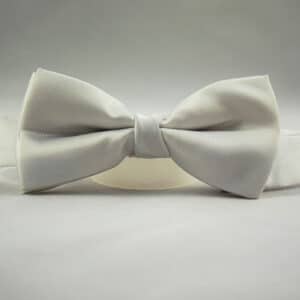 White Satin Bow Tie