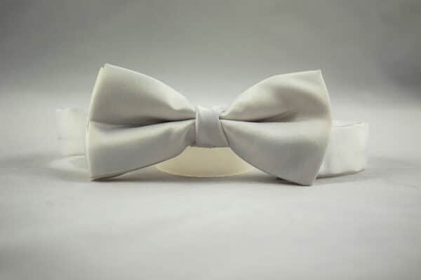 White Satin Bow Tie