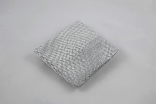 Silver Self Design Pocket Square