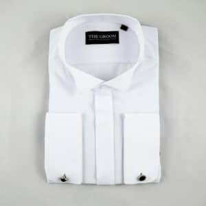 Wing Collar Fly-Front with Diamond Polka Dot