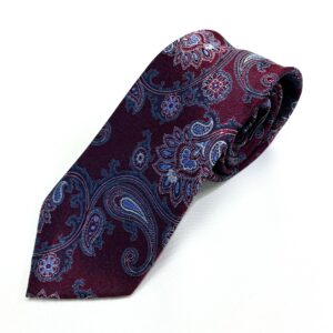 Maroon Paisley Tie