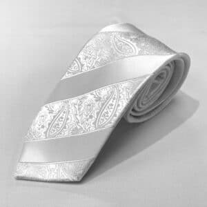 White Paisley Tie