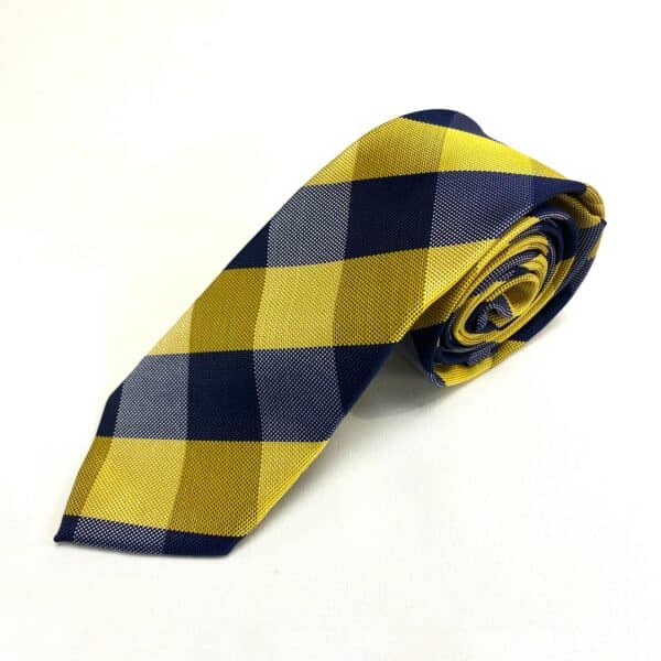 Yellow and Navy Tie